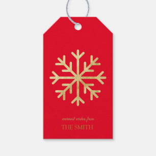 Goldene Schneeflocke, Frohe Weihnachtsgeschenke Ta Geschenkanhänger
