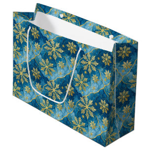 Goldene Schneeflocke Frozen Abstract Große Geschenktüte