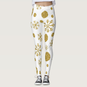 Goldene Schneeflocken 1 Leggings