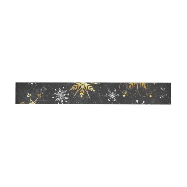 Goldene Schneeflocken auf schwarzem Hintergrund (Person)