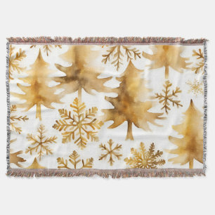 Goldene Schneeflocken Decke
