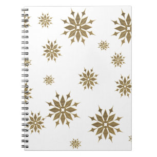 Goldene Schneeflocken Notizblock
