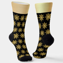 Goldene Schneeflocken Socken