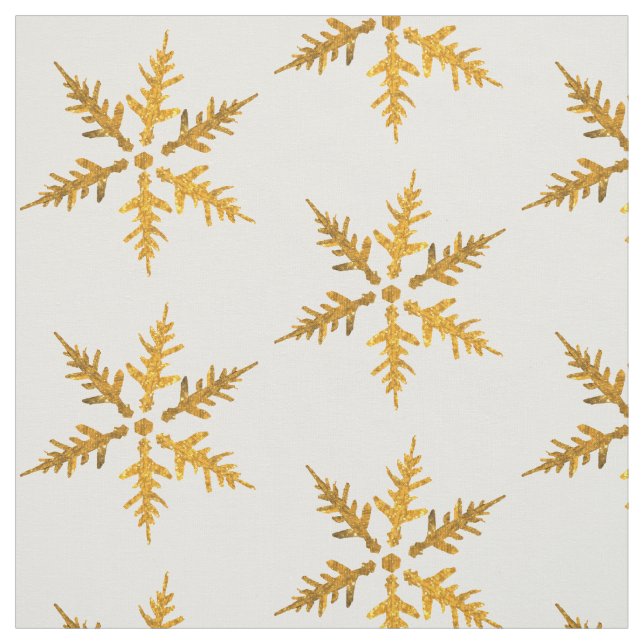 Goldene Schneeflocken Stoff (Muster)