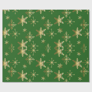 Goldene Schneeflocken Weihnachten Geschenkpapier