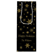 Goldene Schneeflocken Weihnachten Schwarz Personal