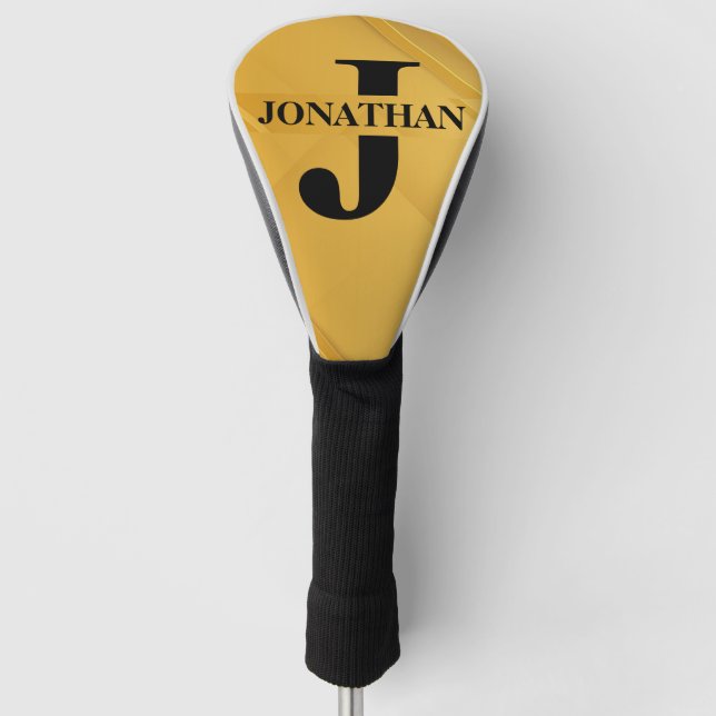 Goldene Schnitt Initiale Namens-Typografie Golf Headcover (Vorderseite)