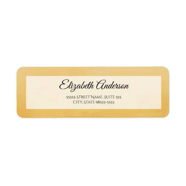 Goldene Schrift Rücksendeadresse (Vorne)