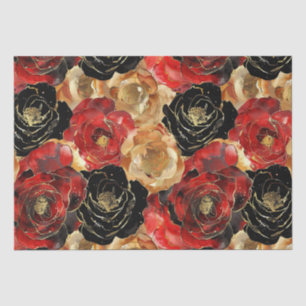 Goldene schwarze Blumenparty Brautdusche Seidenpapier