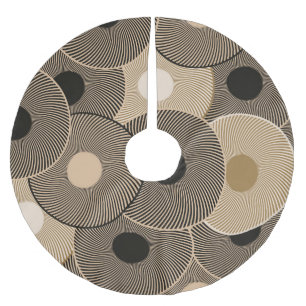 Goldene Schwarze Bögen: Abstrakt Polyester Weihnachtsbaumdecke
