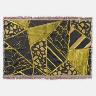 Goldene schwarze Dreieck-Textur-Illusion Decke