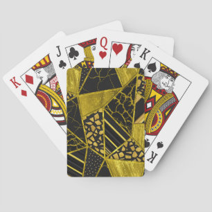 Goldene schwarze Dreieck-Textur-Illusion Spielkarten