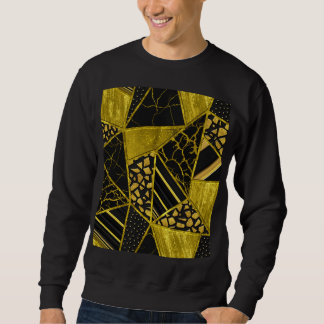 Goldene Schwarze Dreieck-Textur-Illusion Sweatshirt
