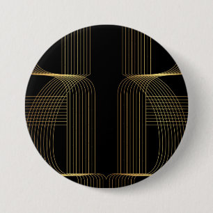 Goldene, schwarze, elegante, coole, einzigartige t button