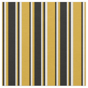 Goldene, schwarze und weiße Streifen Stoff