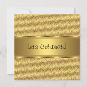 Goldene schwarze weiße Kissen Party-Event-Einladun Einladung