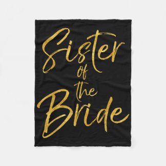 Goldene Schwester des Shirts Niedliches Brautparty Fleecedecke