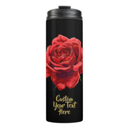 Goldene Script-Rose Thermosbecher