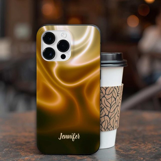 Goldene Seidenwellen Case-Mate iPhone 14 Pro Max Hülle (Von Creator hochgeladen)