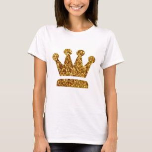 Goldene Sequenzen Königin Crown T-Shirt