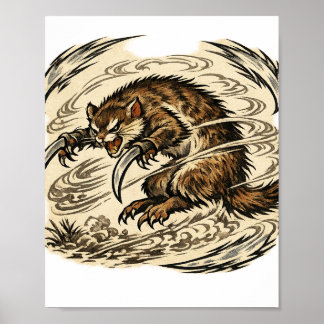 Goldene Sichel Kamaitachi Spirit Poster