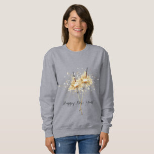 Goldene Silvester-Tag-Feier Funken Sweatshirt