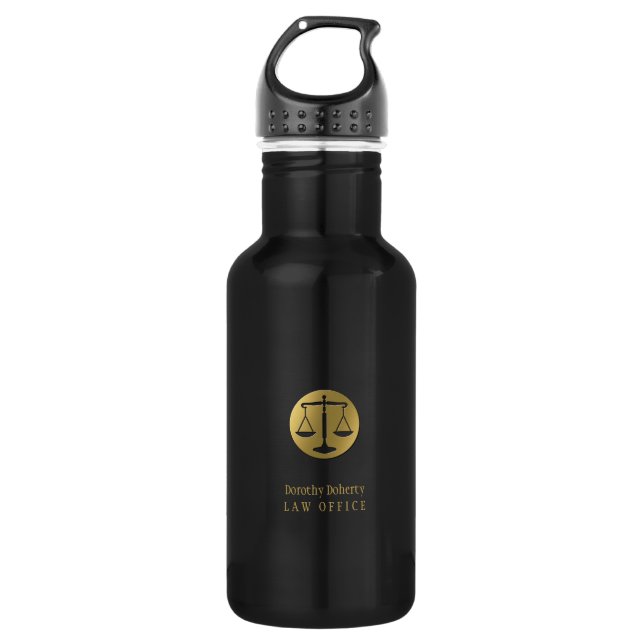 Goldene Skalen beruflichen des Rechtsanwalts der Trinkflasche (Vorderseite)