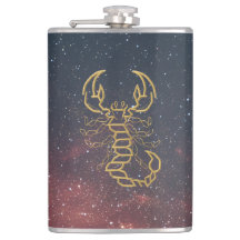 Goldene Skorpion-Flasche