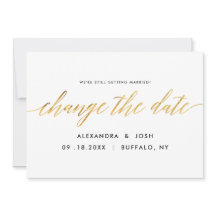 Goldene Skripte ändern das Datum der Hochzeitverlä