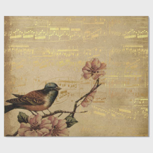 Goldene Song Musik Mattes Geschenkpapier