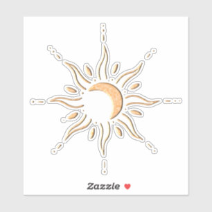Goldene Sonne Aufkleber