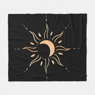 Goldene Sonne Fleecedecke
