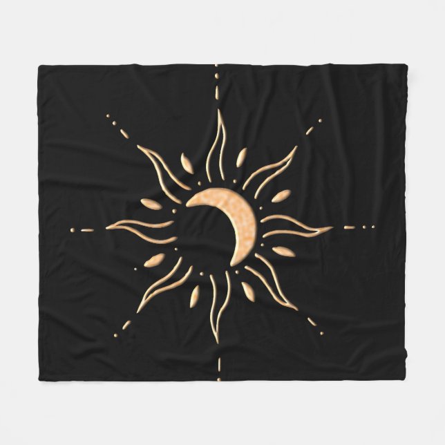 Goldene Sonne  Fleecedecke (Vorderseite (Horizontal))