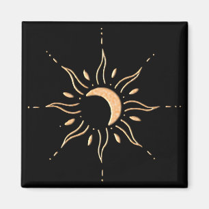 Goldene Sonne  Magnet