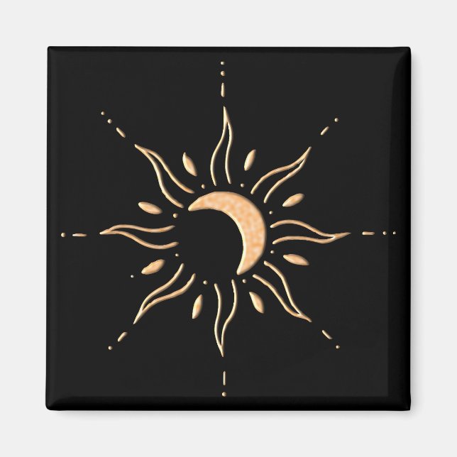 Goldene Sonne  Magnet (Vorne)