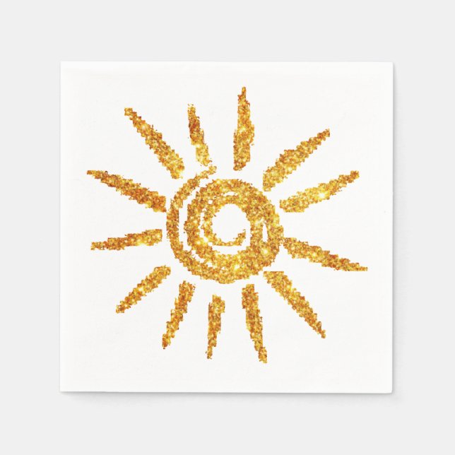 Goldene Sonne Serviette (Vorderseite)