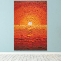 Goldene Sonne über dem Ozeanhorizont Abstrakte Wan