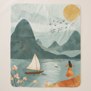 Goldene Sonnen Teal-See Romantischer Bergfluchtort Sherpadecke