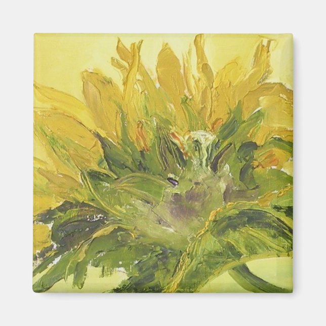 Goldene Sonnenblume Magnet (Vorne)