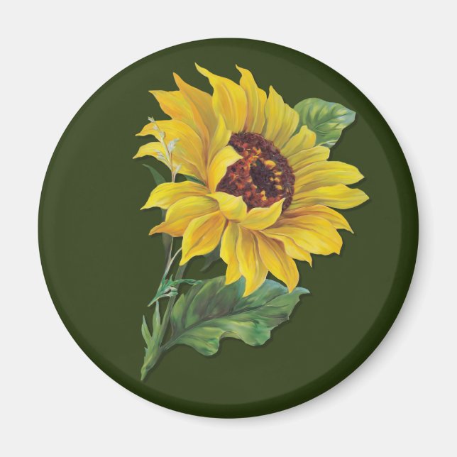Goldene Sonnenblume Magnet (Vorne)