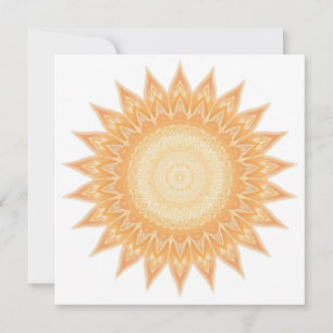 "Goldene Sonnenblume Mandala - Licht in dir" Einladung