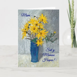 Goldene Sonnenblume-Mutter-Tageskarte, Karte