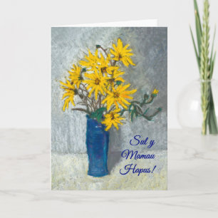 Goldene Sonnenblume-Mutter-Tageskarte, Karte