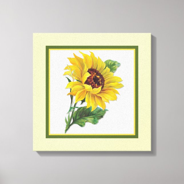 Goldene Sonnenblume - Platz Leinwanddruck (Vorderseite)