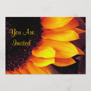 Goldene Sonnenblume sind Sie eingeladene Hochzeit Einladung