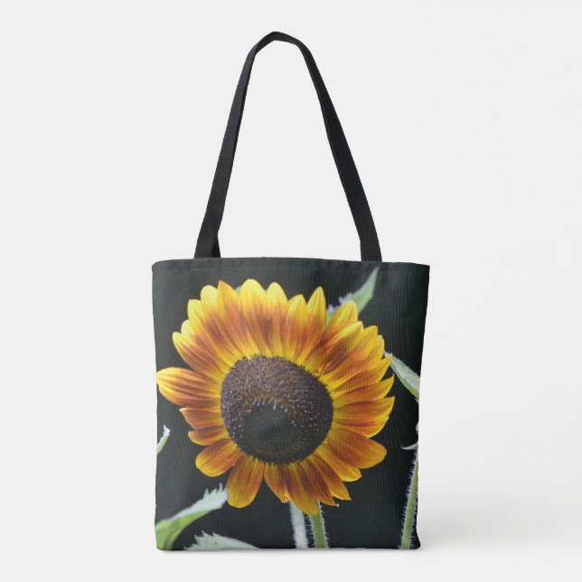 Goldene Sonnenblume Tasche (Rückseite)