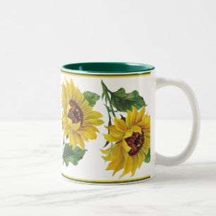 Goldene Sonnenblume Zweifarbige Tasse