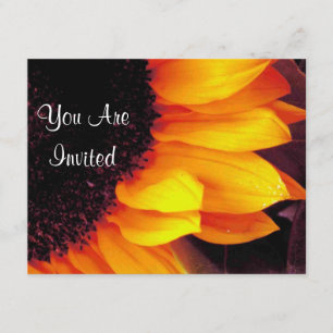 Goldene Sonnenblumen Blume Sie sind eingeladen Einladung