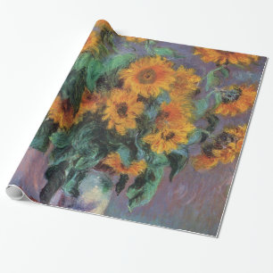 Goldene Sonnenblumen Impressionismus Geschenkpapier