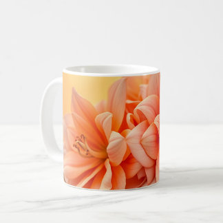 Goldene Sonnenuntergangs-Blumen-Wasserfarben-Kunst Kaffeetasse